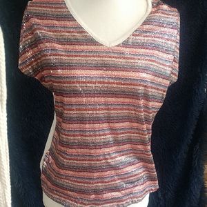 Sequined red white and blue